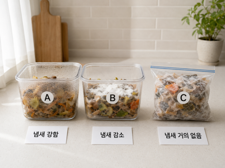 음식물쓰레기 냄새 없애는 법, 3가지 직접 비교 실험 (여름철 기준)